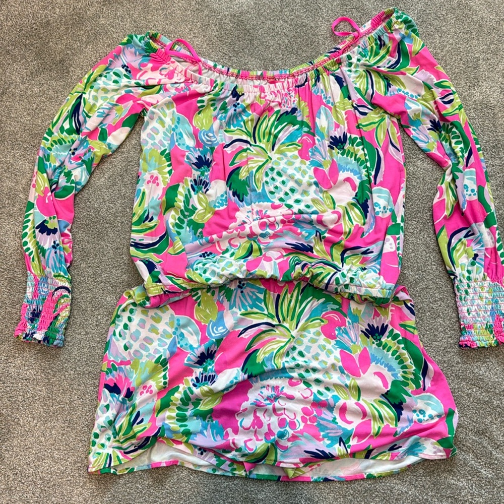 Lilly pulitzer size medium skirt romper off shoulder or on